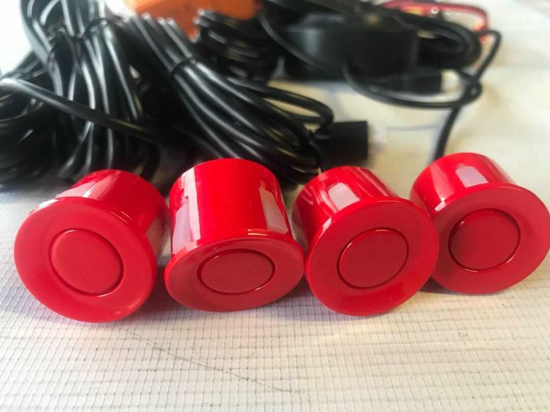 Sensores De Reversa Video Color Rojo Alarmas Car Audio