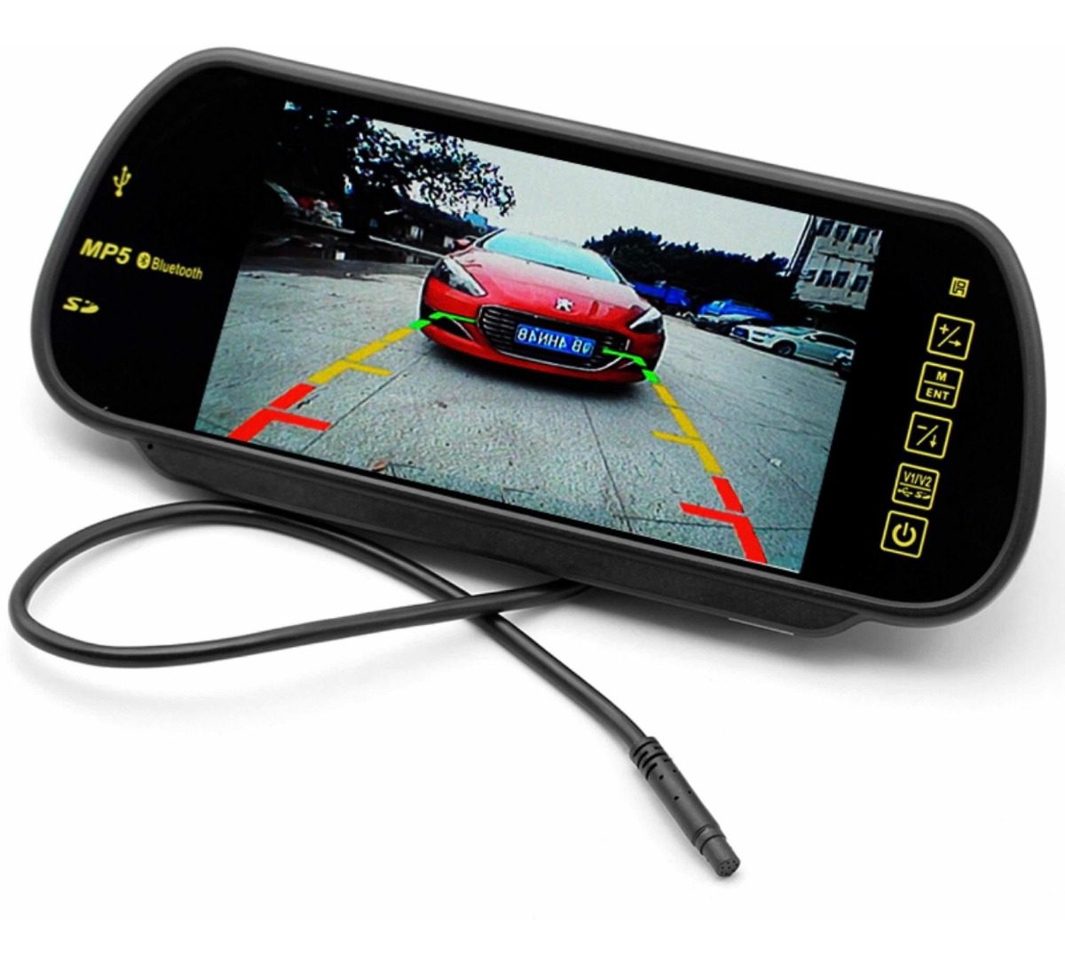 Kit Sensor Cámara Reversa Espejo Mp5 Bluetooth - Alarmas Car Audio
