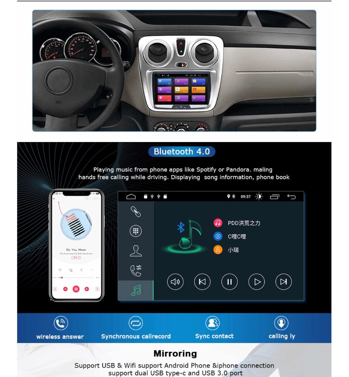 Radio Pantalla Android 10 Gps Renault Sandero Logan Duster 8 - Alarmas Car  Audio